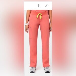 Figs Women's Scrub Pants in Coral